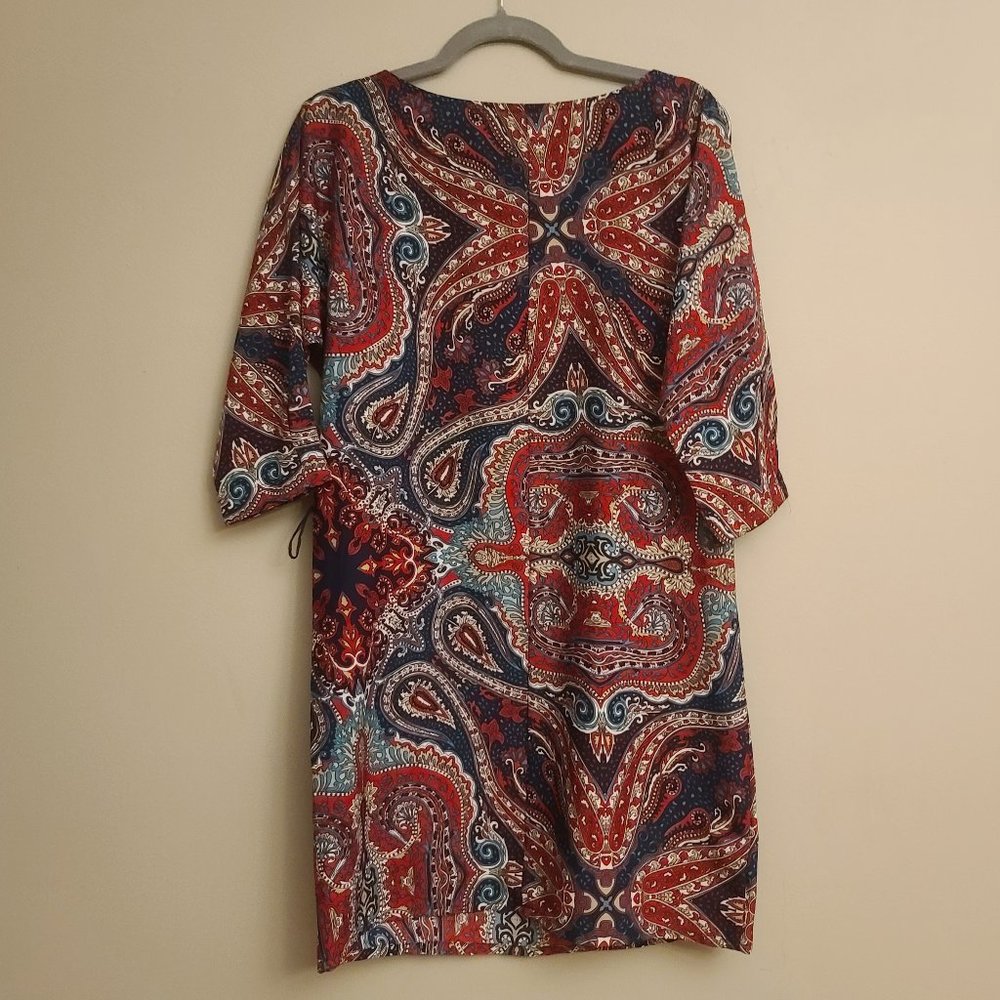 Suiteblanco Shift Dress Small Rust Navy Beige Turquoise